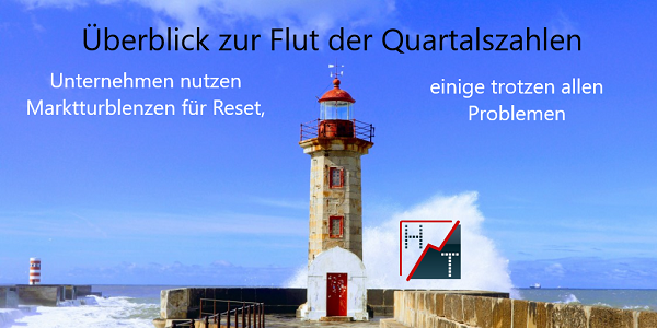 Überblick zur Flut der Quartalszahlen Unternehmen nutzen Marktturbulenzen für Reset, einige trotzen allen Problemen